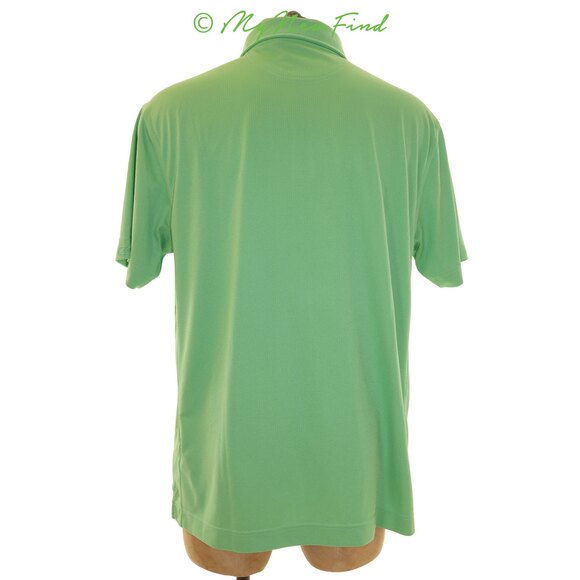 Cutter & Buck Mens Dry Tech Polo Shirt Size 1X CB Big & Tall Green EUC B29 - Picture 2 of 2